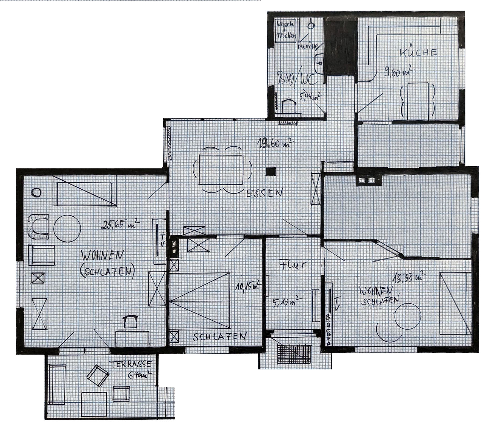 Plan der Wohnung